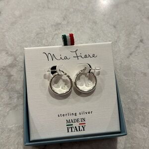 Silver hoop earrings (Sterling silver)